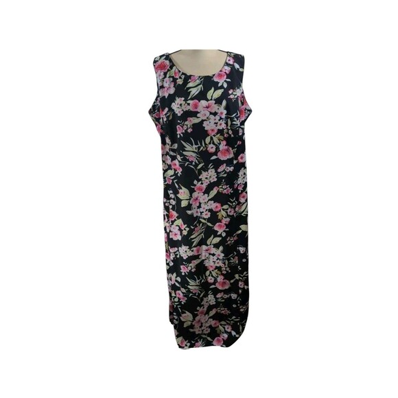 Danny & Nicole Maxi Dress Sleeveless Floral Multicolor Print Womans Size 20W - Picture 1 of 16
